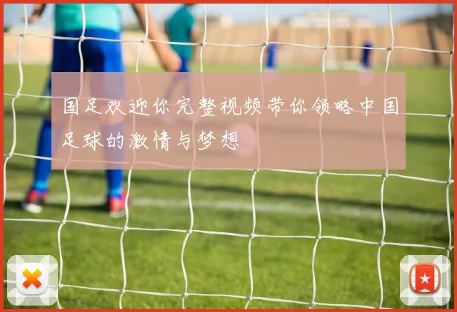 国足欢迎你完整视频带你领略中国足球的激情与梦想